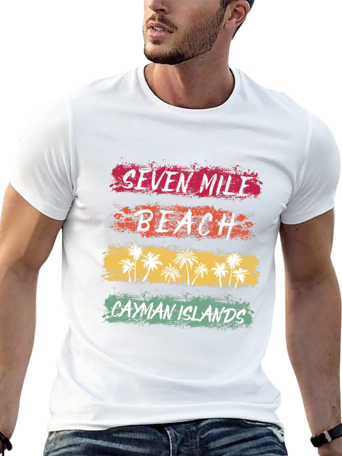 Seven Mile Beach Cayman Islands Graphic Tee