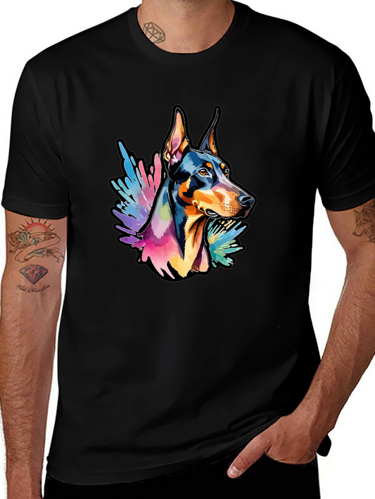 Doberman Dog Colorful T-Shirt