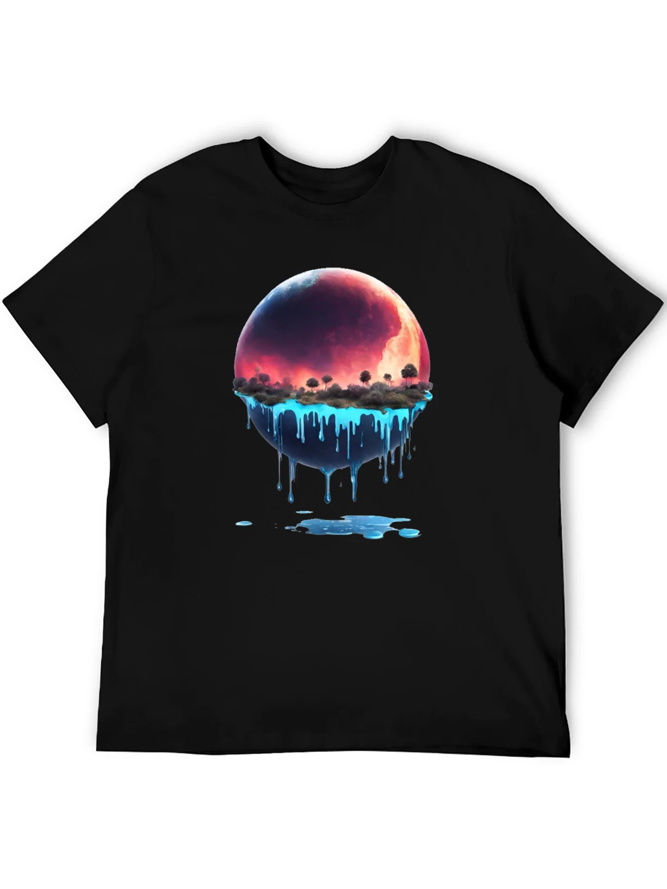 Melting Planet Graphic Tee - Unique Design
