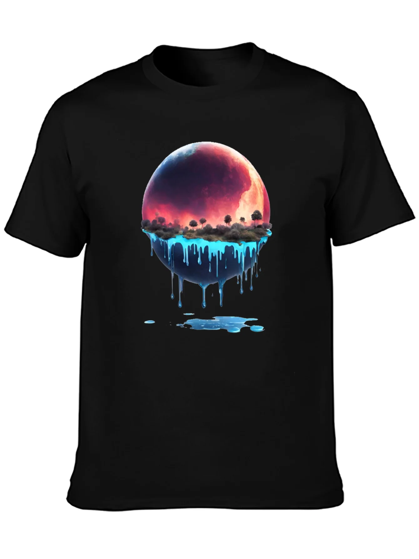 Melting Planet Graphic Tee - Unique Design