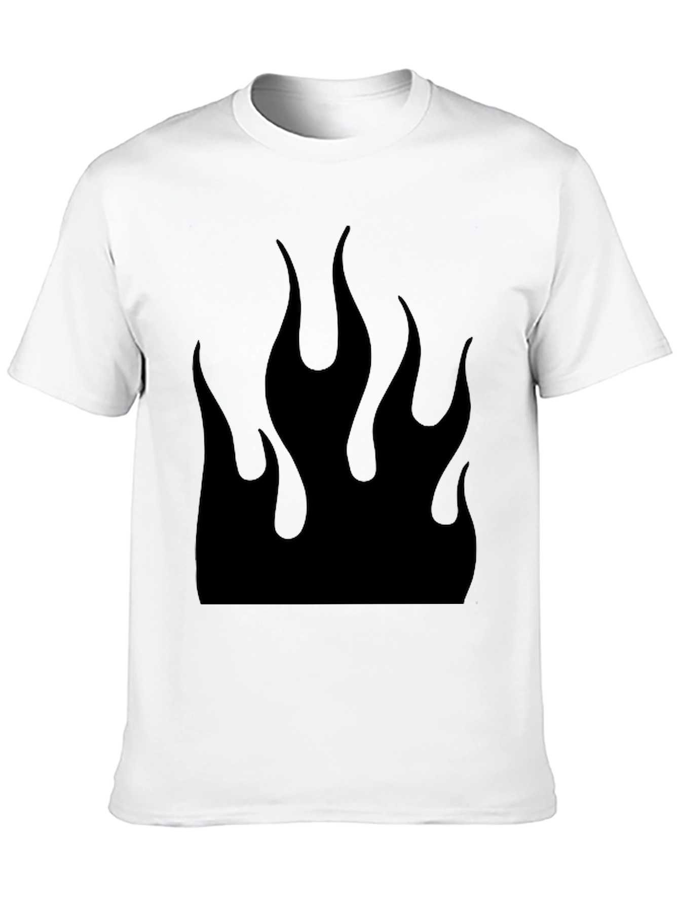 Black Flame Graphic Tee - Bold & Edgy Design