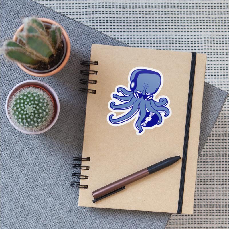 Octopus DJ Kraken Squid Mixer Cool Music Party Fun