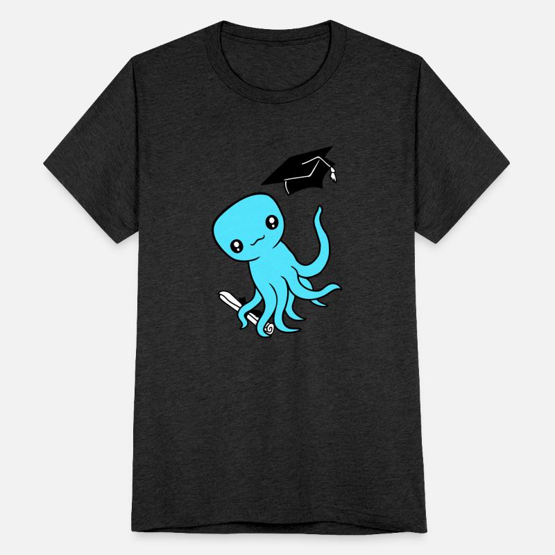 Octopus graduation high school diploma passed cute