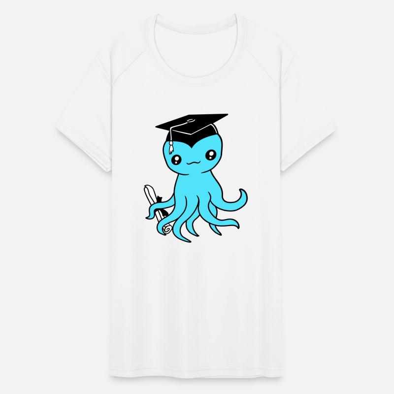 Octopus graduation high school diploma passed cute