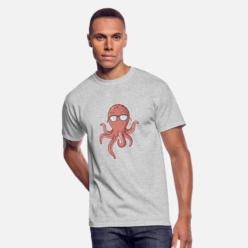 Octopus with Glasses as Nerd in the Water