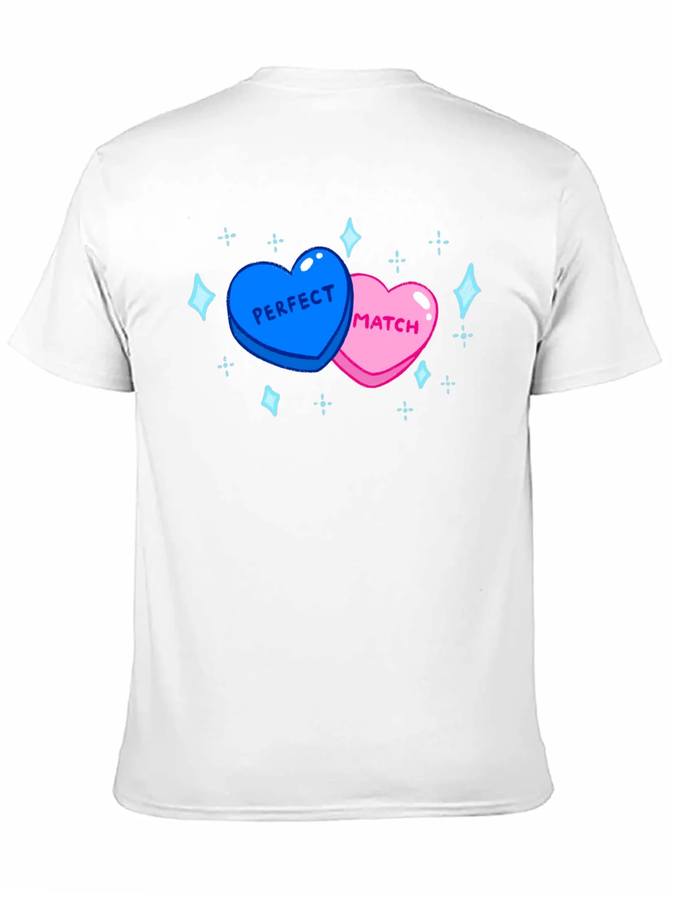 Perfect Match Heart T-Shirt - Cute Couples Tee