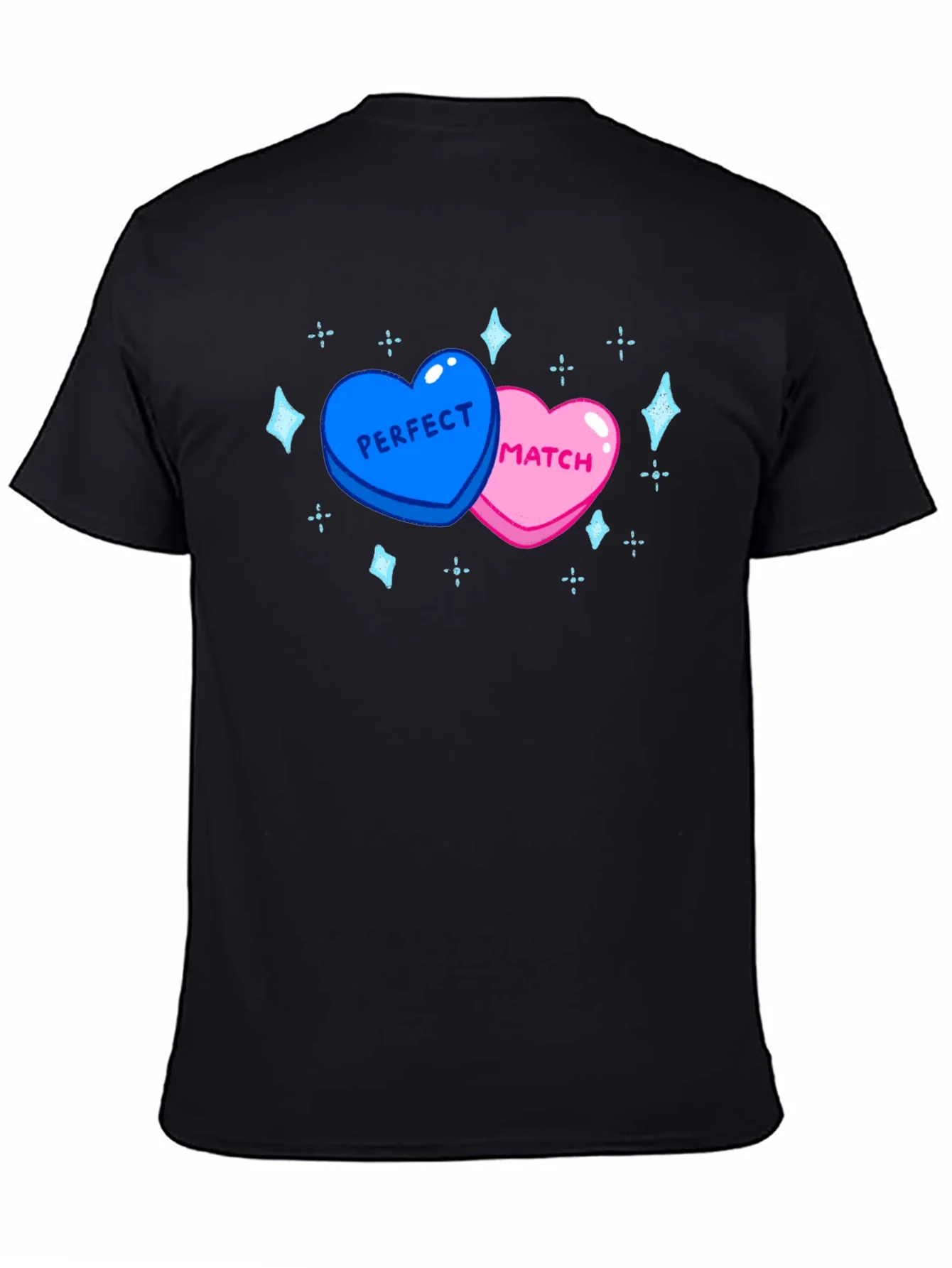 Perfect Match Heart T-Shirt - Cute Couples Tee