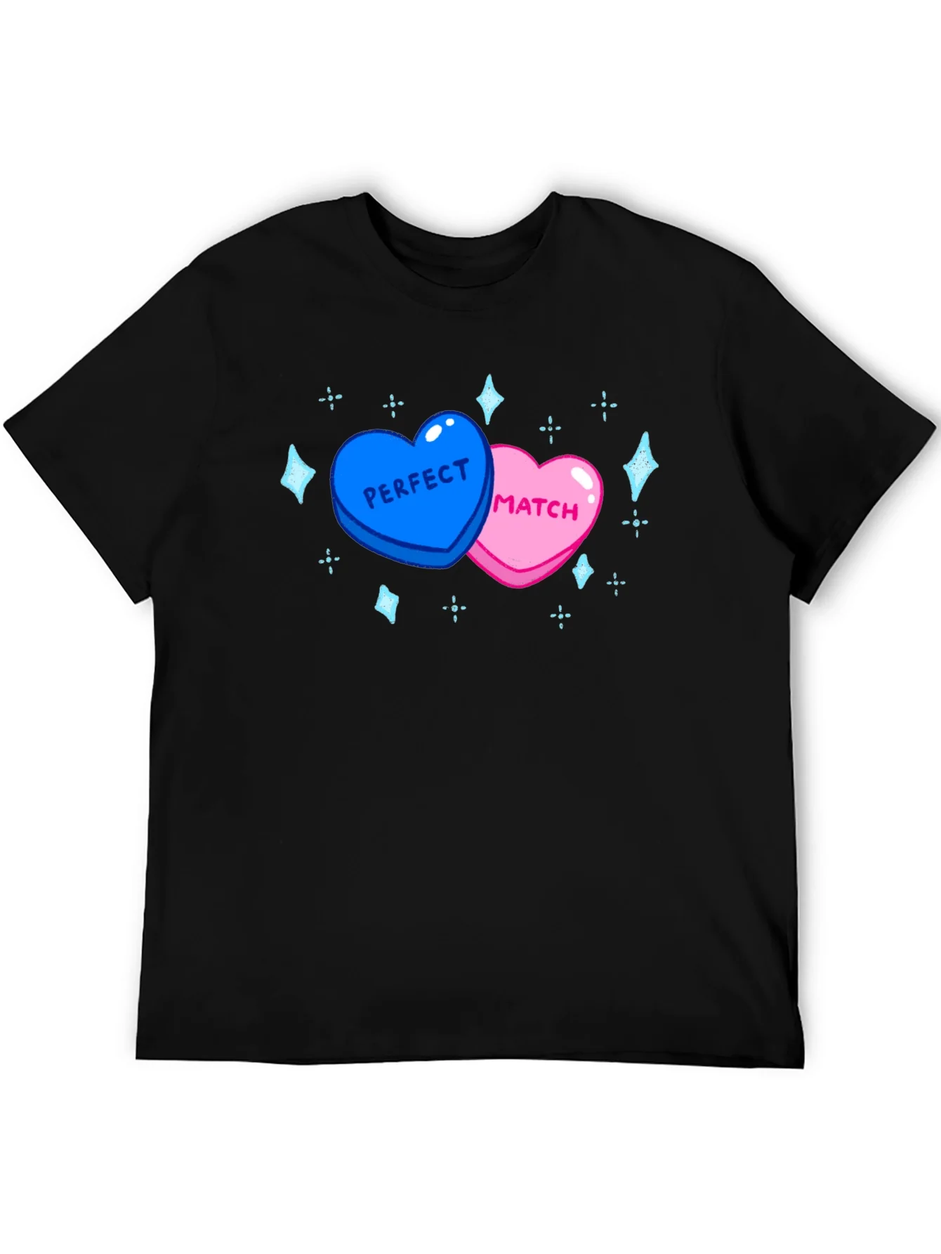 Perfect Match Heart T-Shirt - Cute Couples Tee