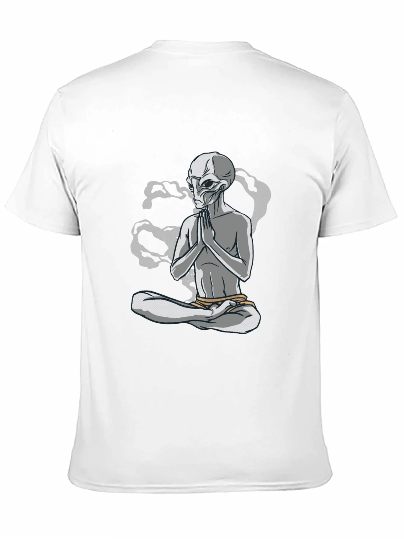 Meditating Alien Graphic T-Shirt - Relaxed Fit