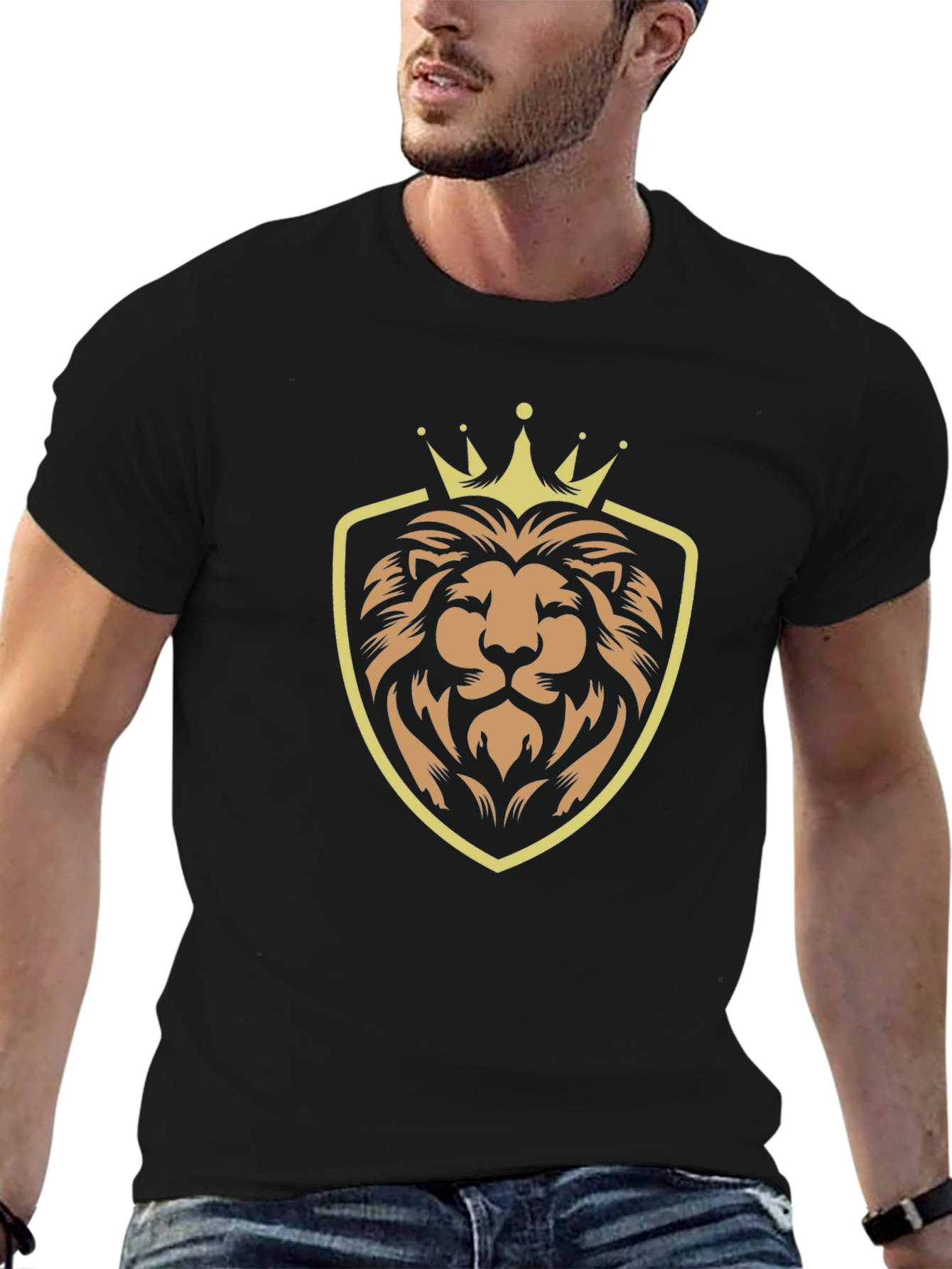 Lion King Shield Black Tee