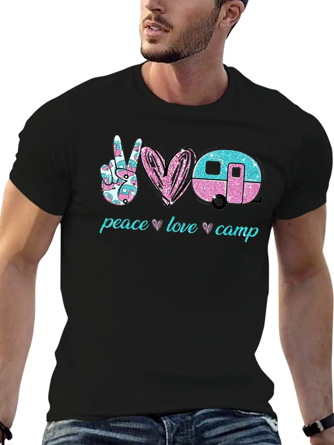 Peace Love Camp Graphic T-Shirt