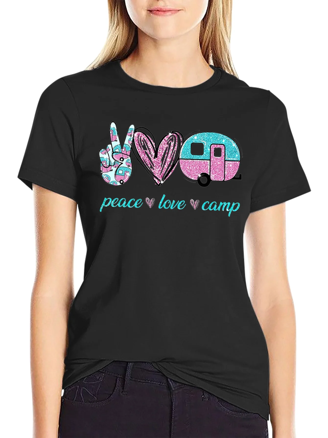 Peace Love Camp Graphic T-Shirt