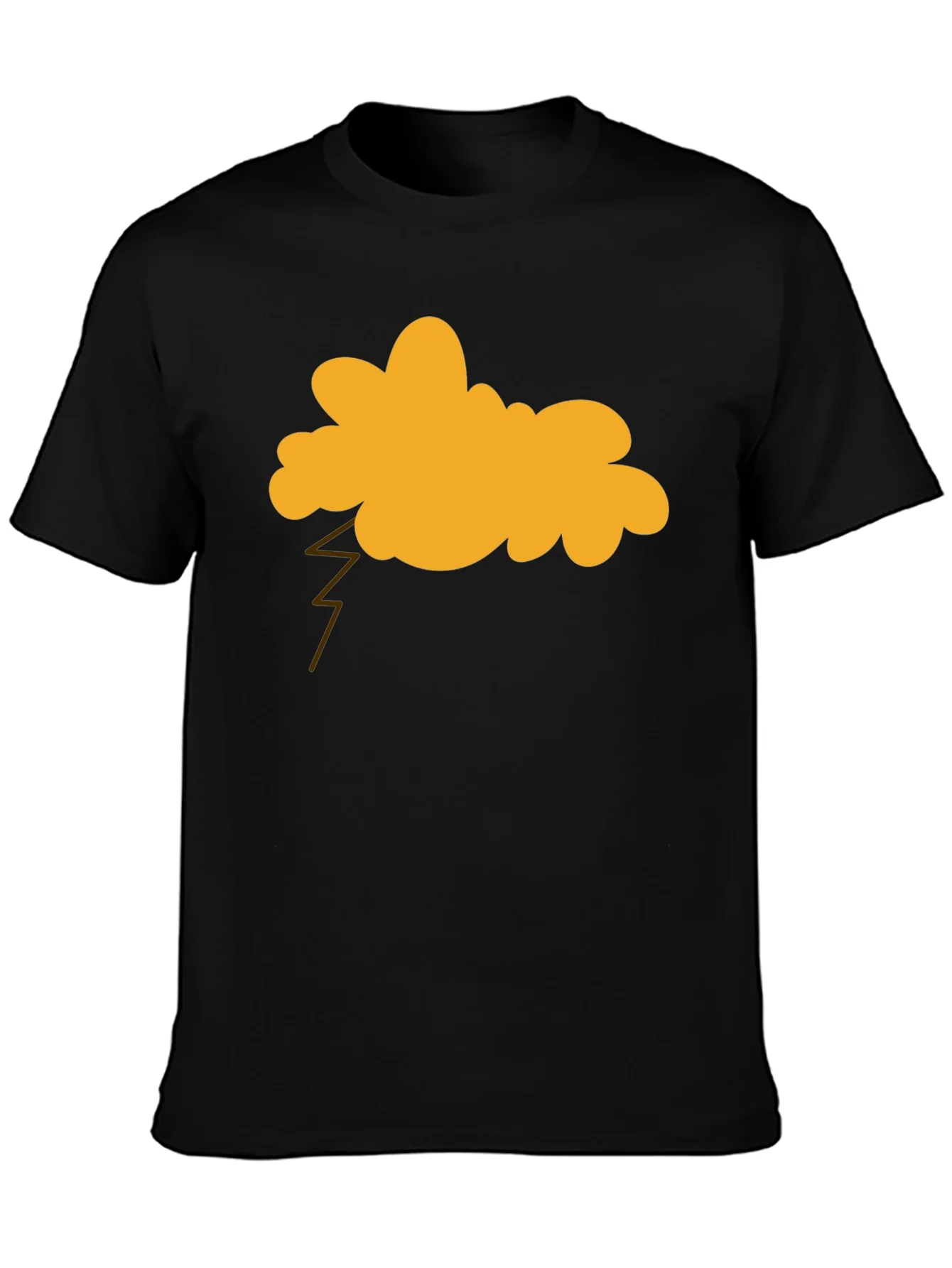 Thundercloud Graphic Tee - Black Cotton T-Shirt