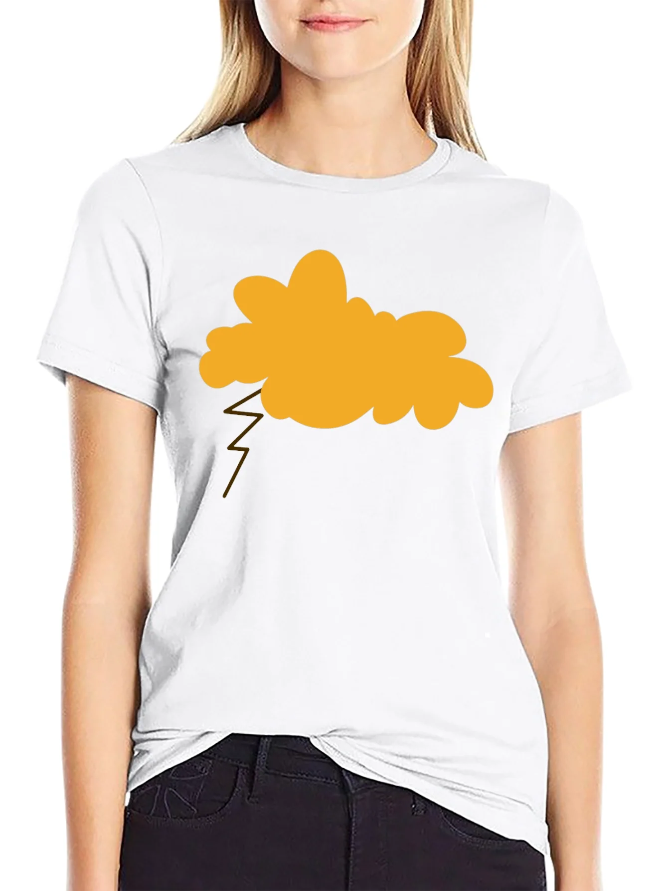 Thundercloud Graphic Tee - Black Cotton T-Shirt