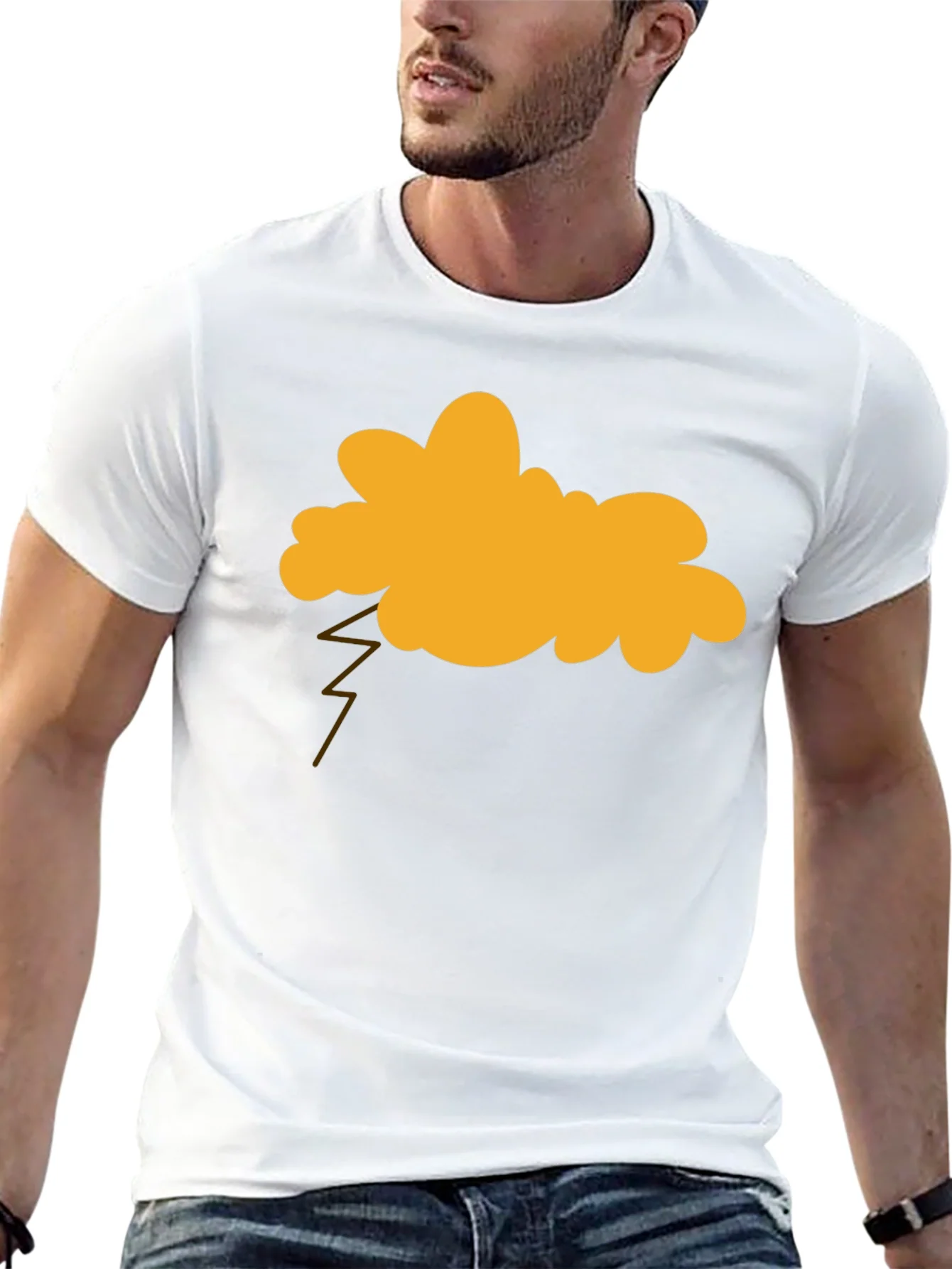 Thundercloud Graphic Tee - Black Cotton T-Shirt