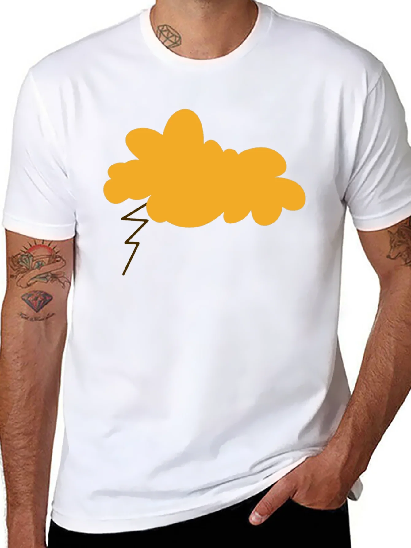 Thundercloud Graphic Tee - Black Cotton T-Shirt