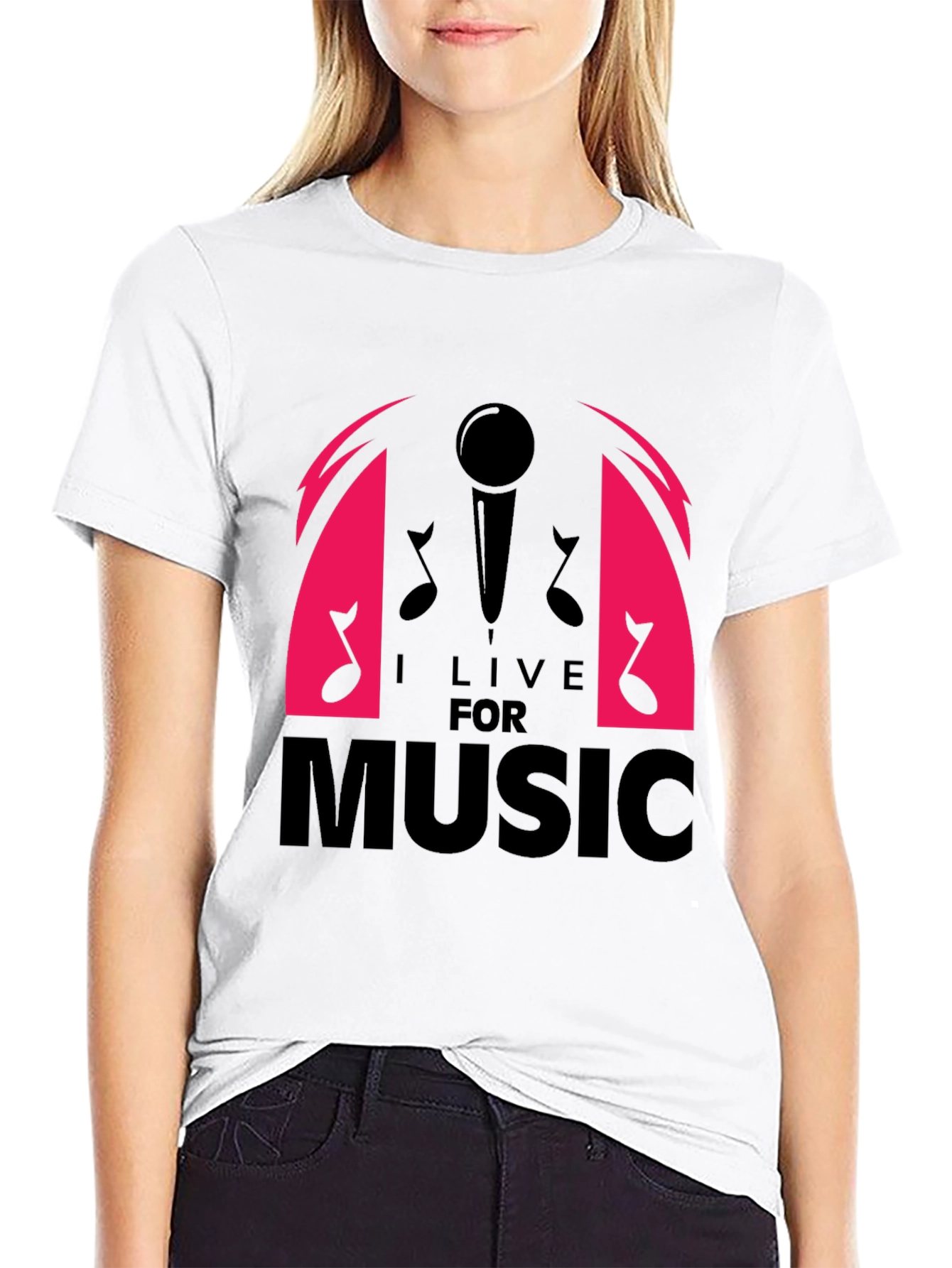 I Live For Music Graphic T-Shirt