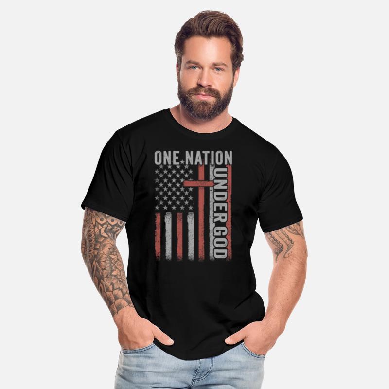 One Nation Under God Christian Cross 4th Of July