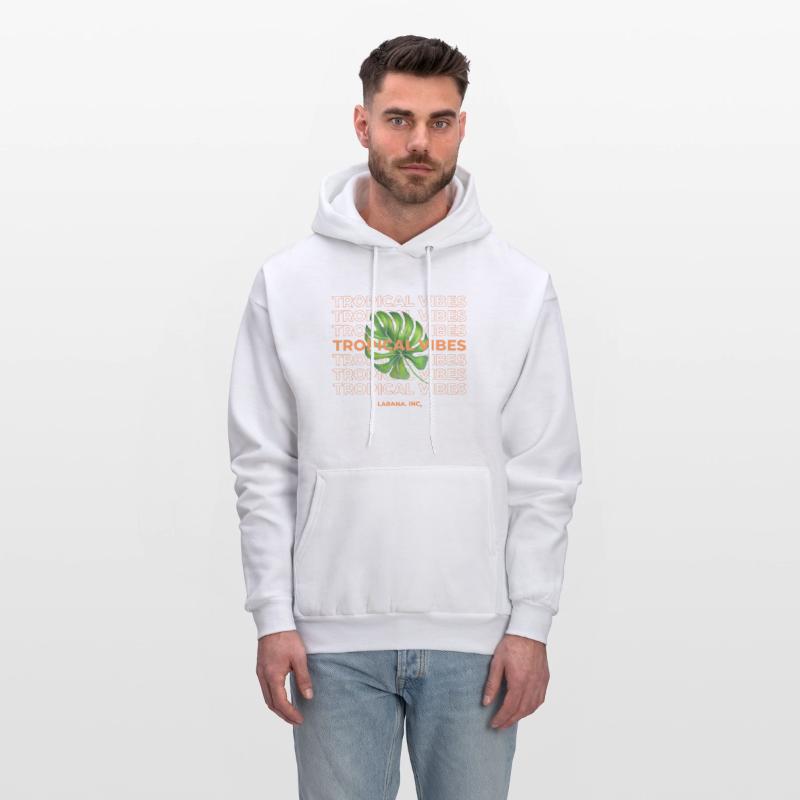 Orange and Green Typography Tropical Vibes T Shirt