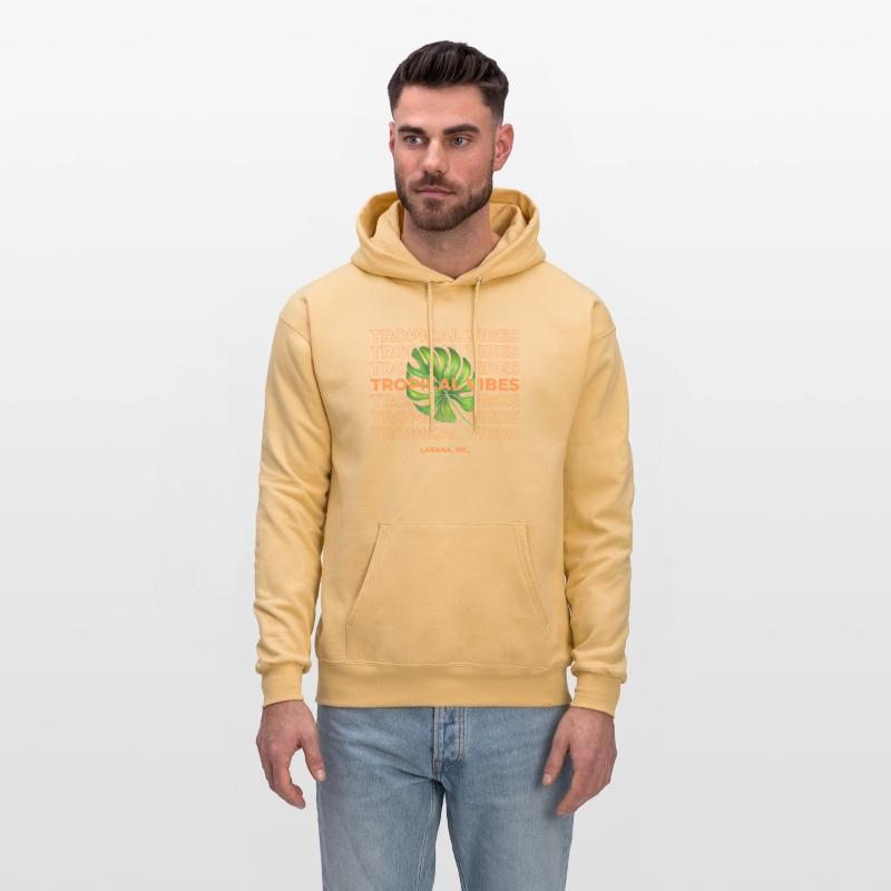 Orange and Green Typography Tropical Vibes T Shirt
