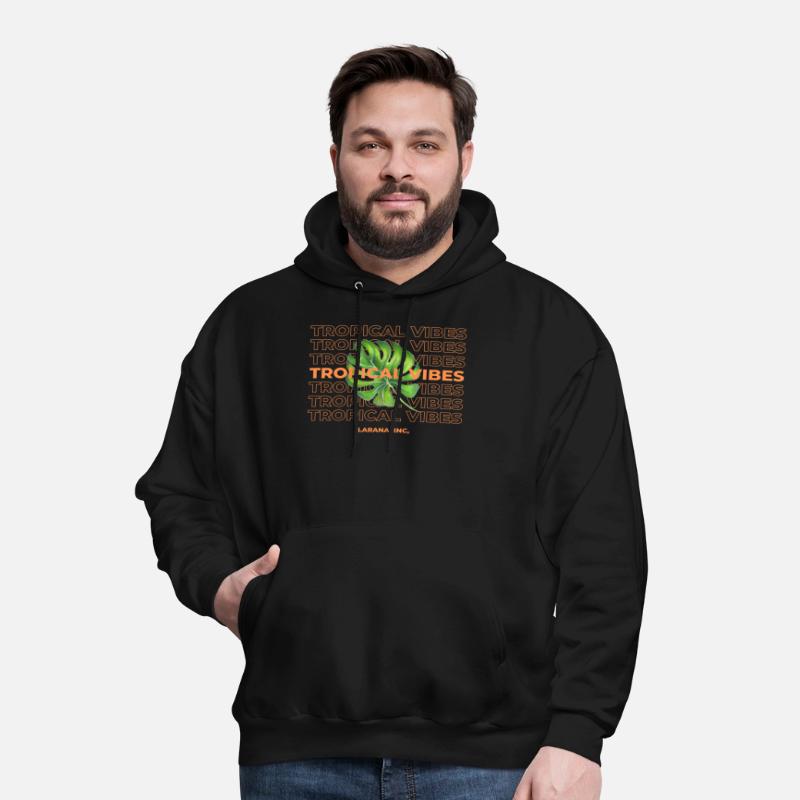 Orange and Green Typography Tropical Vibes T Shirt