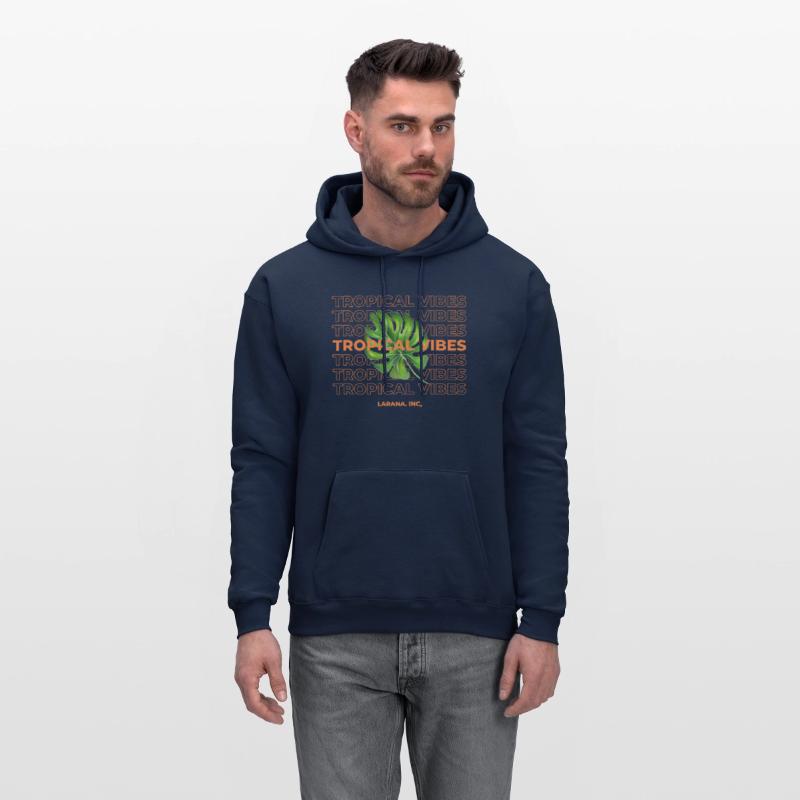 Orange and Green Typography Tropical Vibes T Shirt