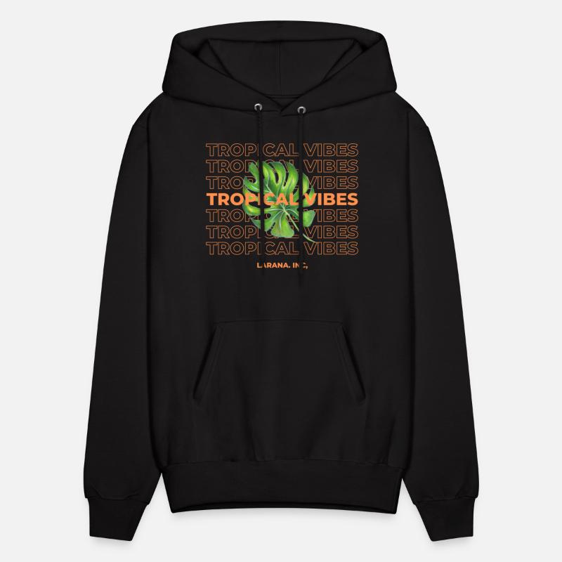 Orange and Green Typography Tropical Vibes T Shirt