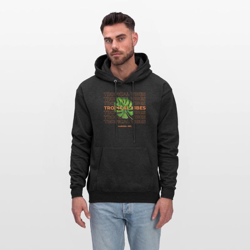 Orange and Green Typography Tropical Vibes T Shirt