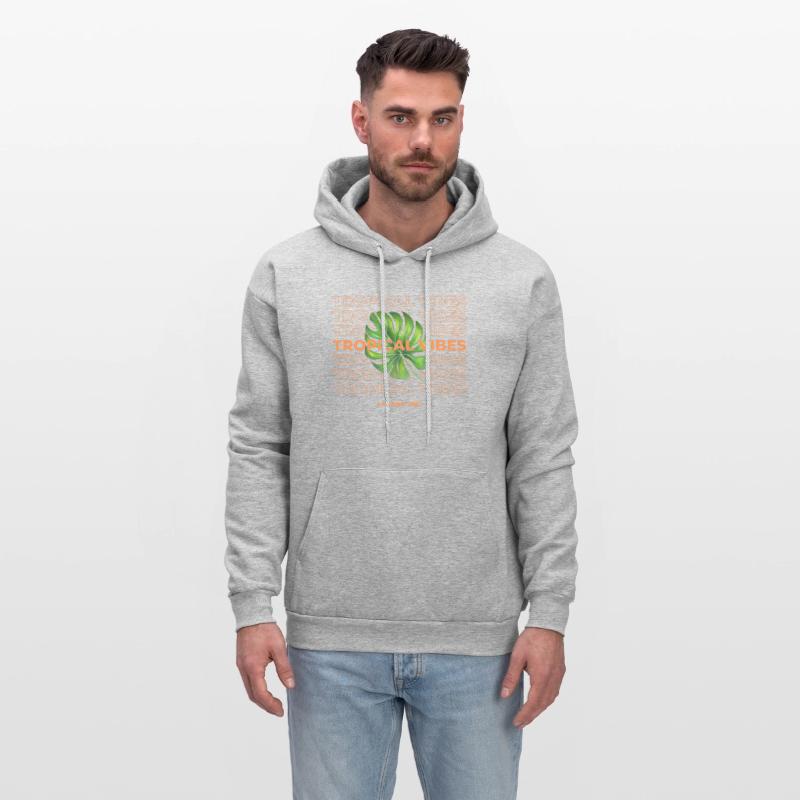 Orange and Green Typography Tropical Vibes T Shirt