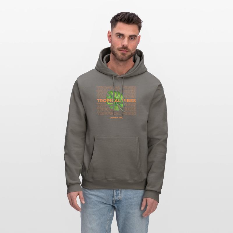 Orange and Green Typography Tropical Vibes T Shirt
