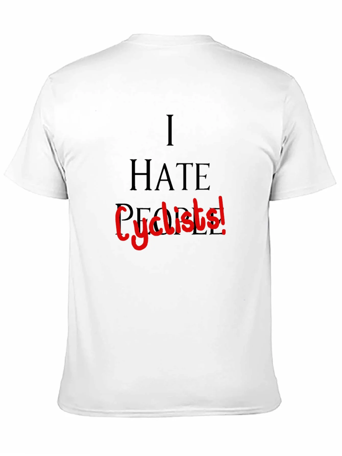 I Hate People Cyclists Funny T-Shirt