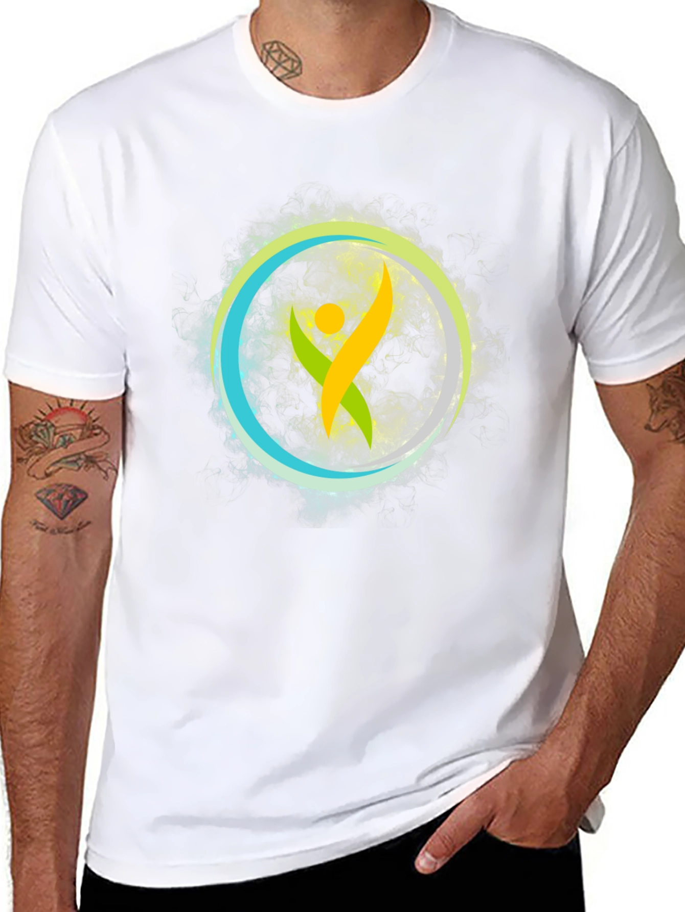 Vibrant Symbol Graphic Tee - Soft Cotton Comfort