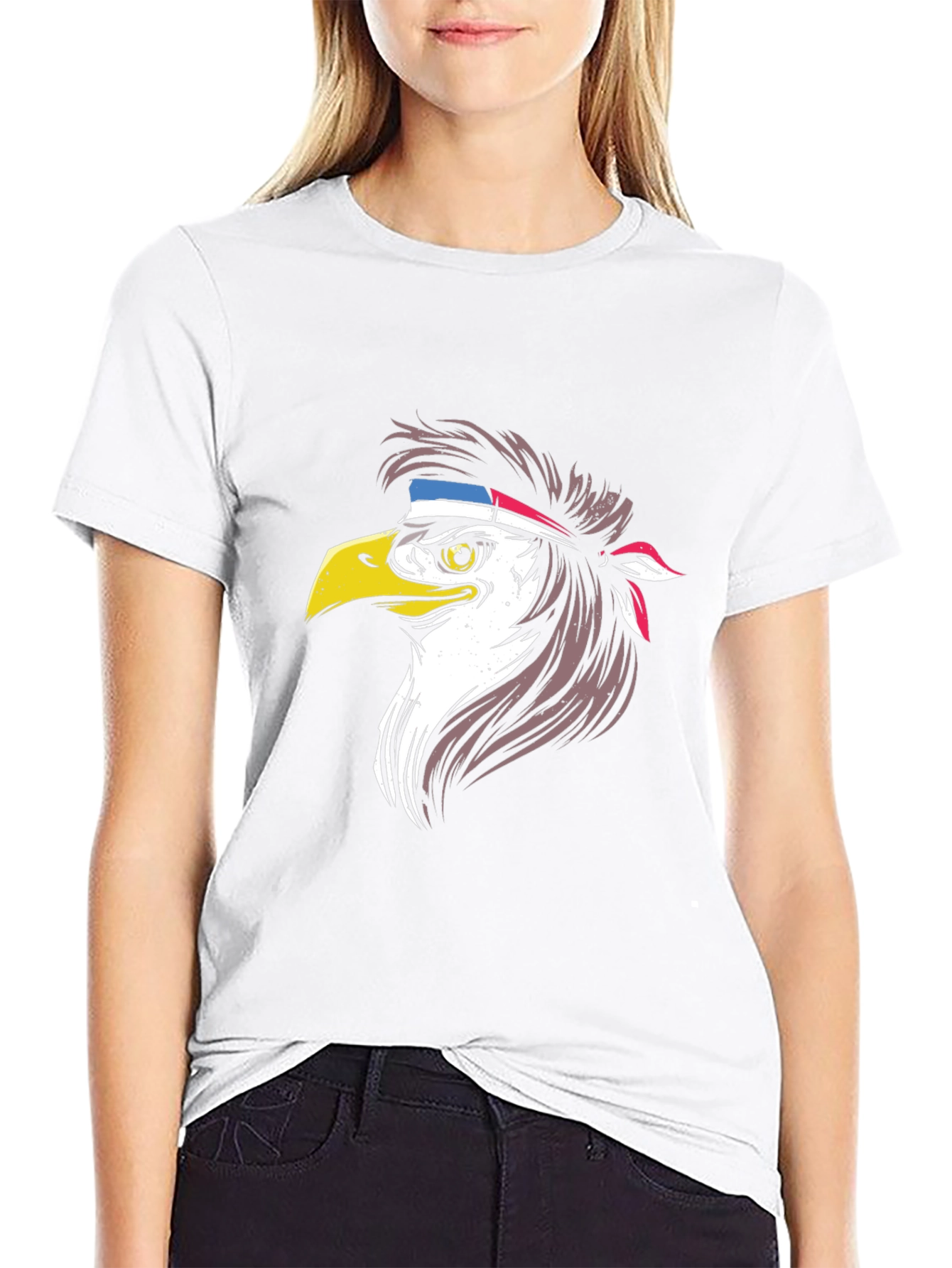 Eagle Head Graphic Tee - Patriotic Style