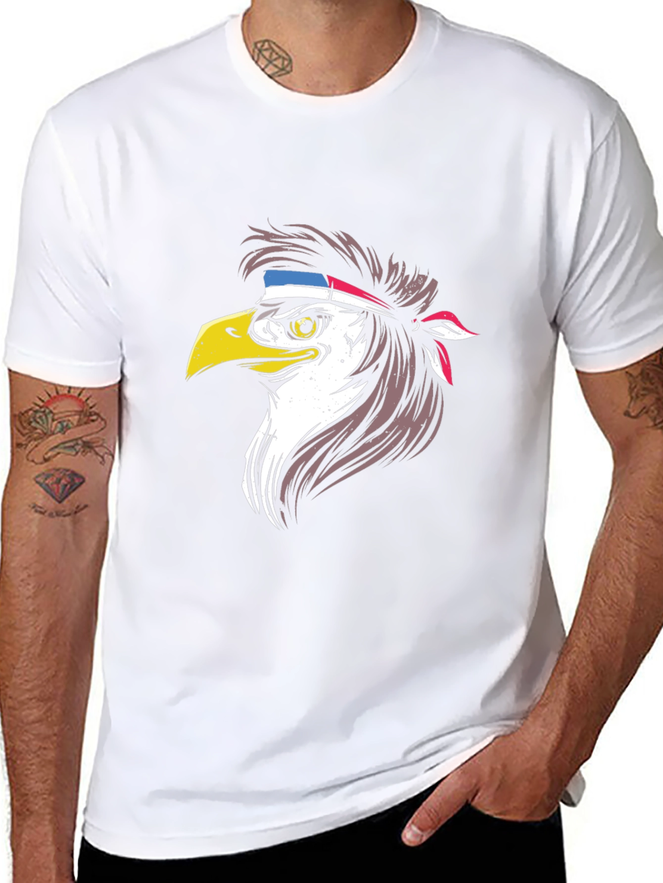Eagle Head Graphic Tee - Patriotic Style