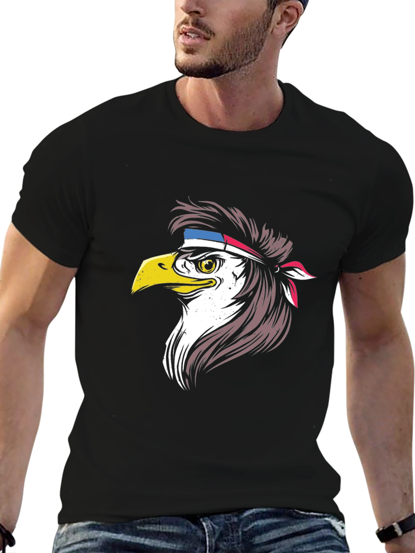 Eagle Head Graphic Tee - Patriotic Style