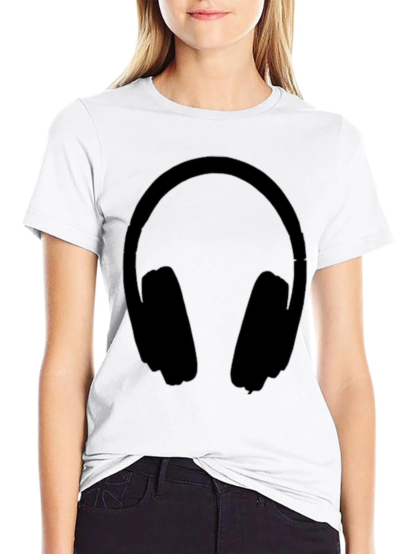 Headphones Graphic T-Shirt - Casual Style