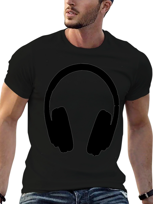 Headphones Graphic T-Shirt - Casual Style