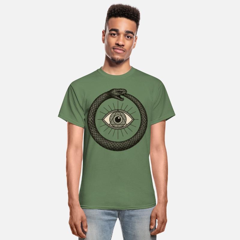Ouroboros Around Third Eye Symbol