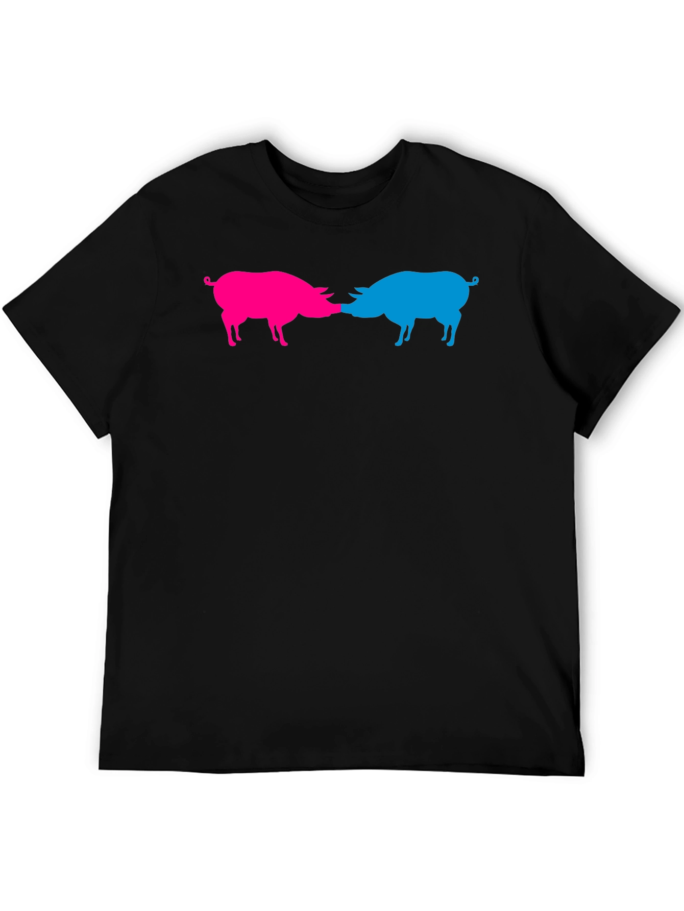Pink & Blue Pigs Snout to Snout Graphic Tee