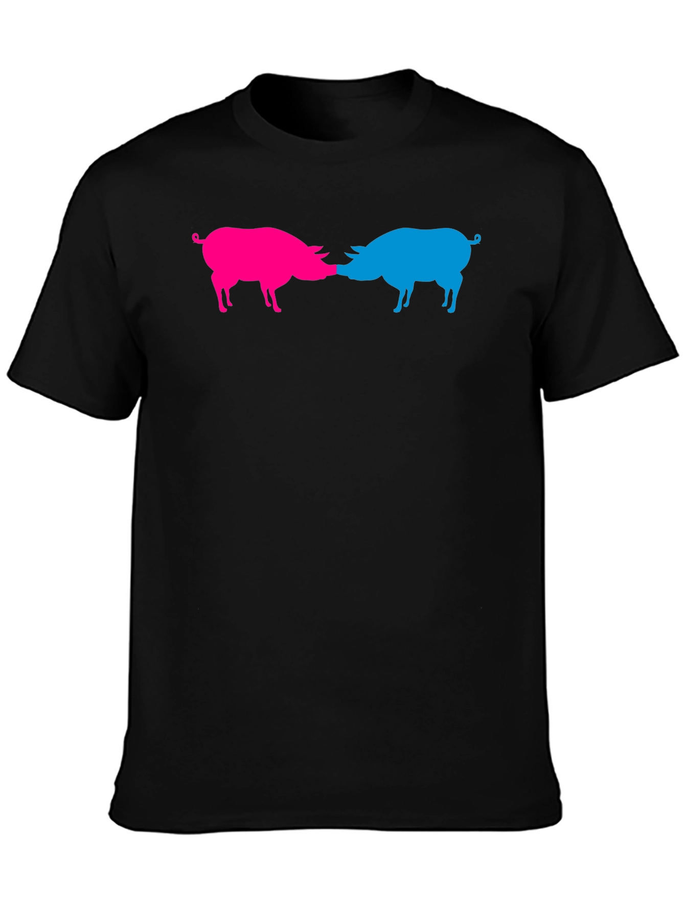 Pink & Blue Pigs Snout to Snout Graphic Tee