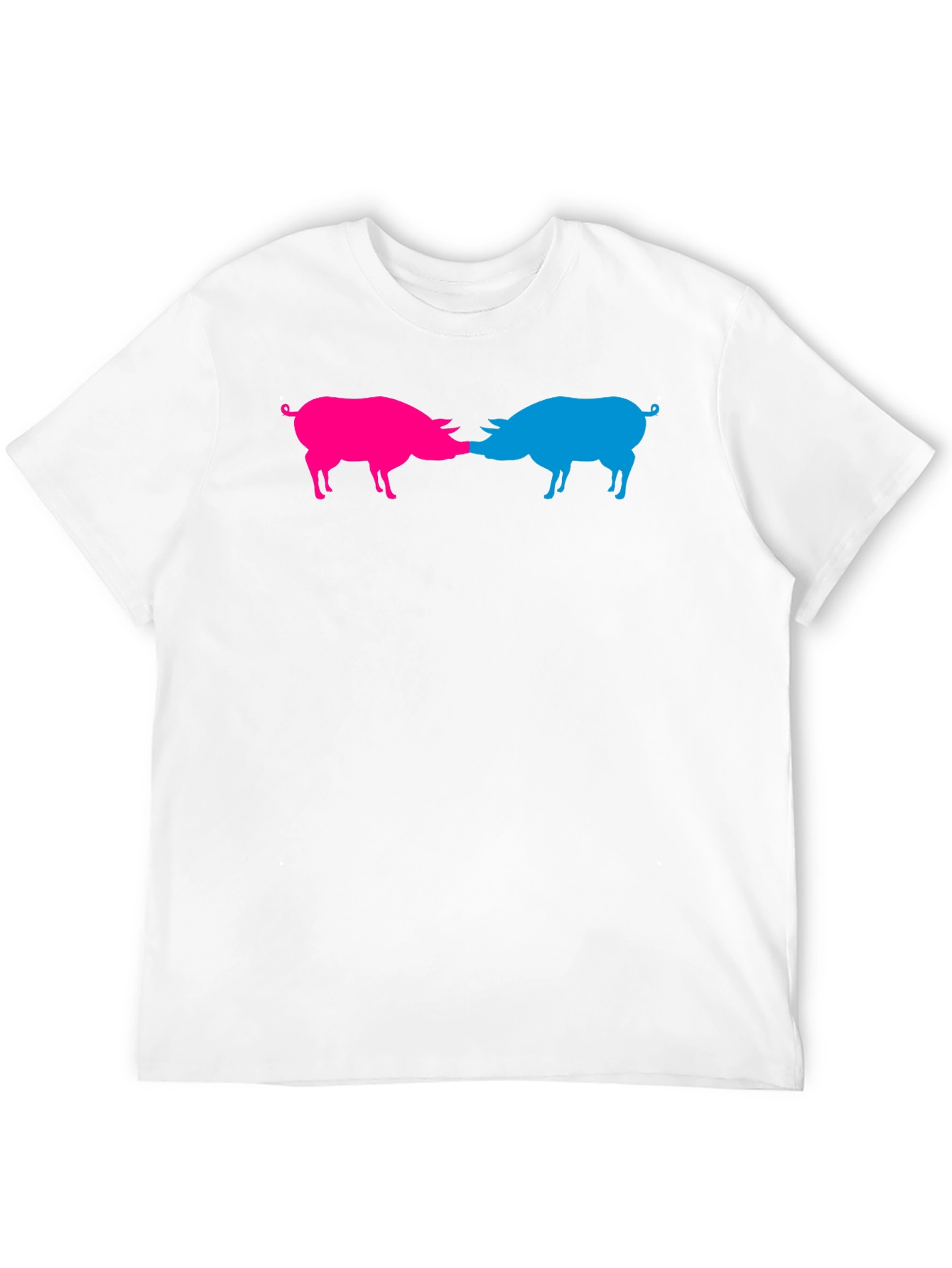Pink & Blue Pigs Snout to Snout Graphic Tee