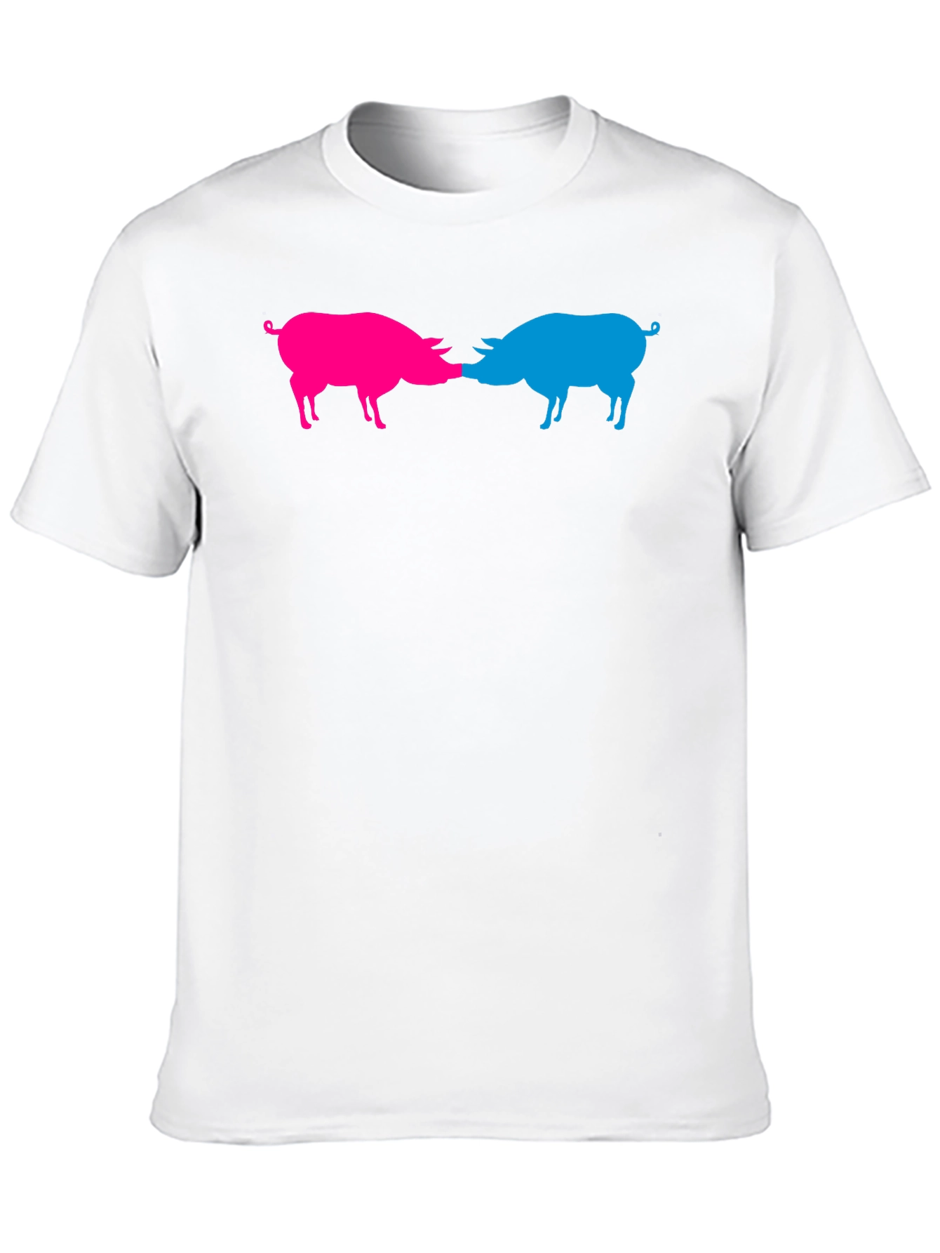 Pink & Blue Pigs Snout to Snout Graphic Tee