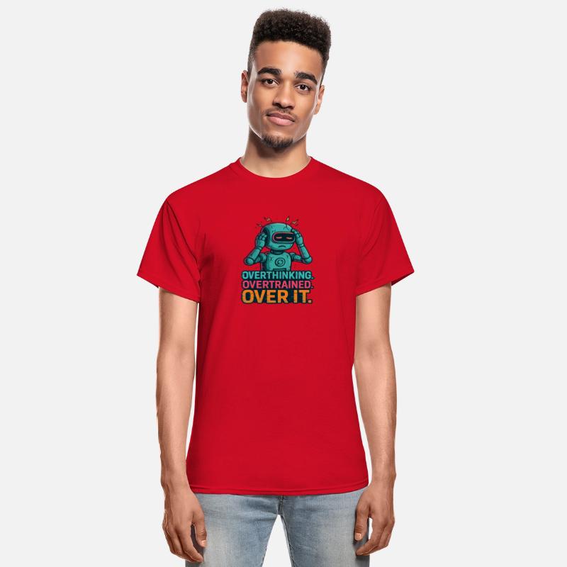 Overthinking Robot Illustration