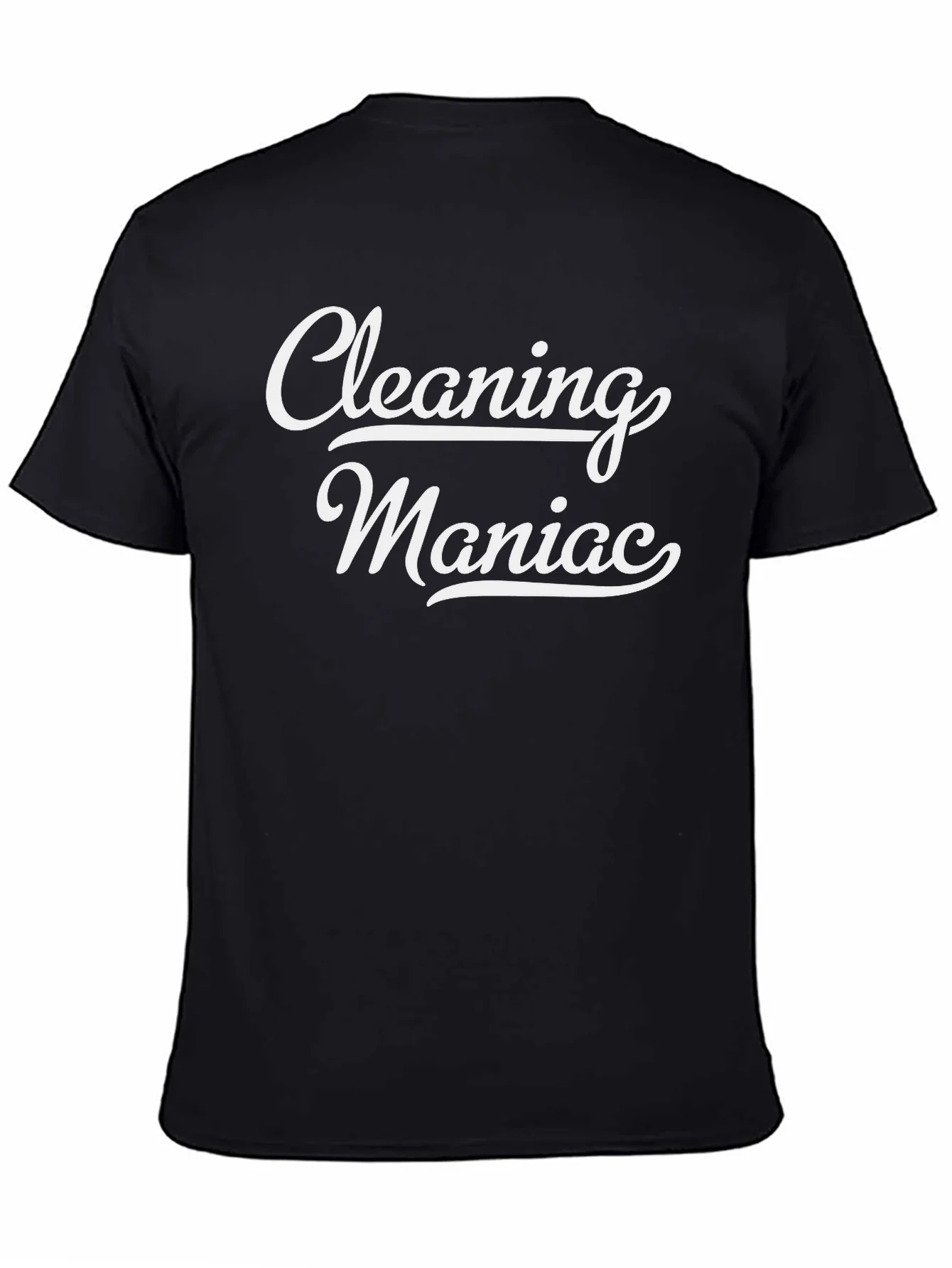 Cleaning Maniac Black Graphic T-Shirt