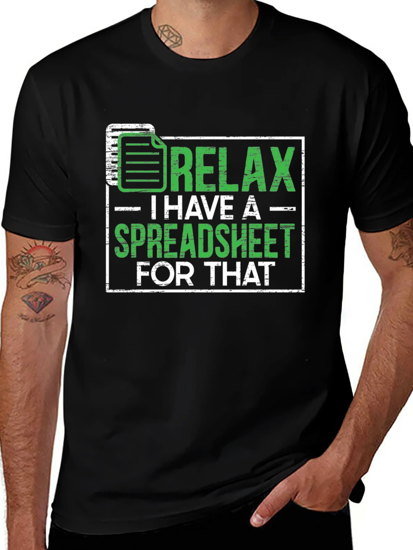 Relax Spreadsheet T-Shirt Funny Office Humor Shirt