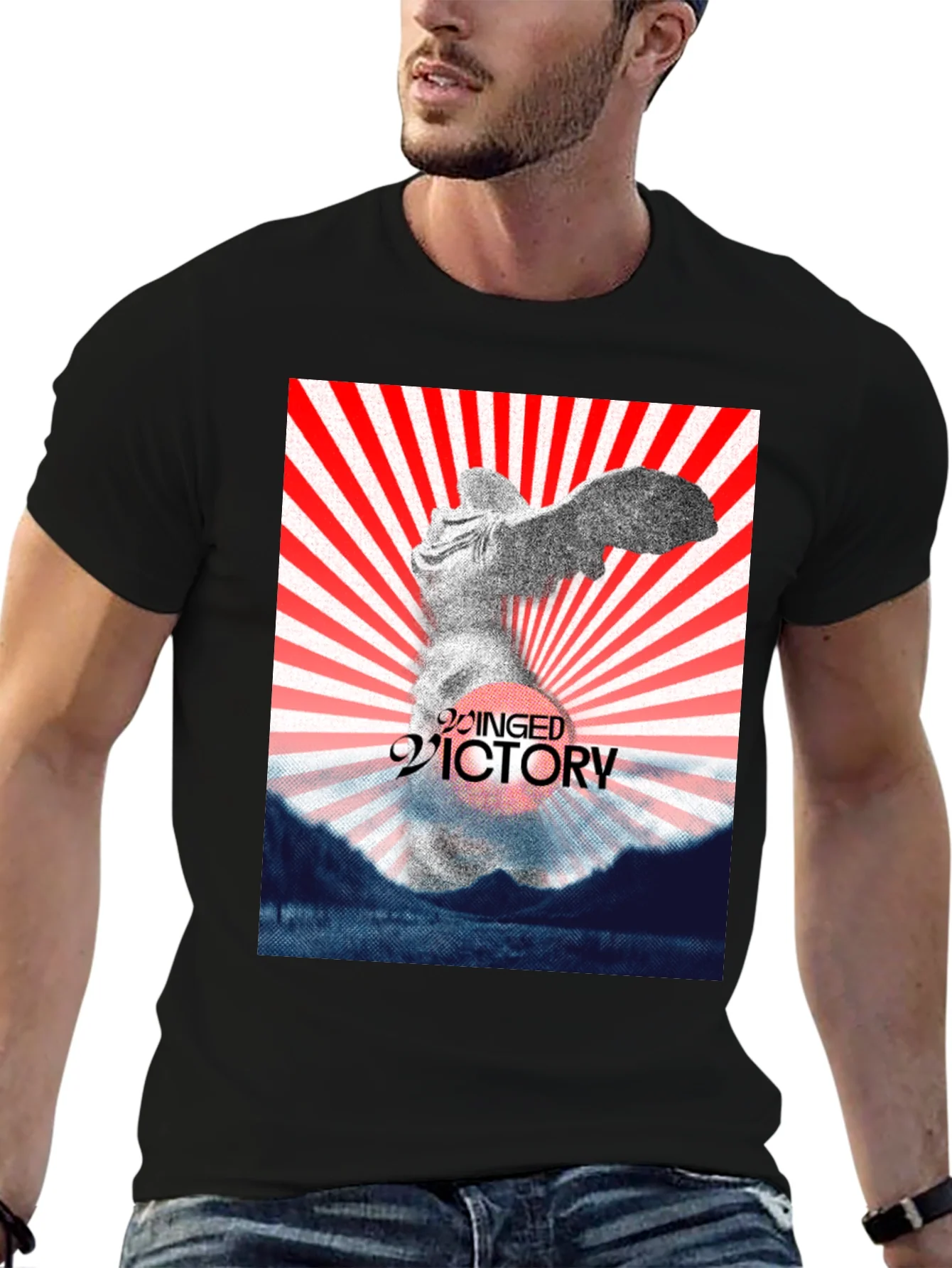 Winged Victory Graphic Tee - Black