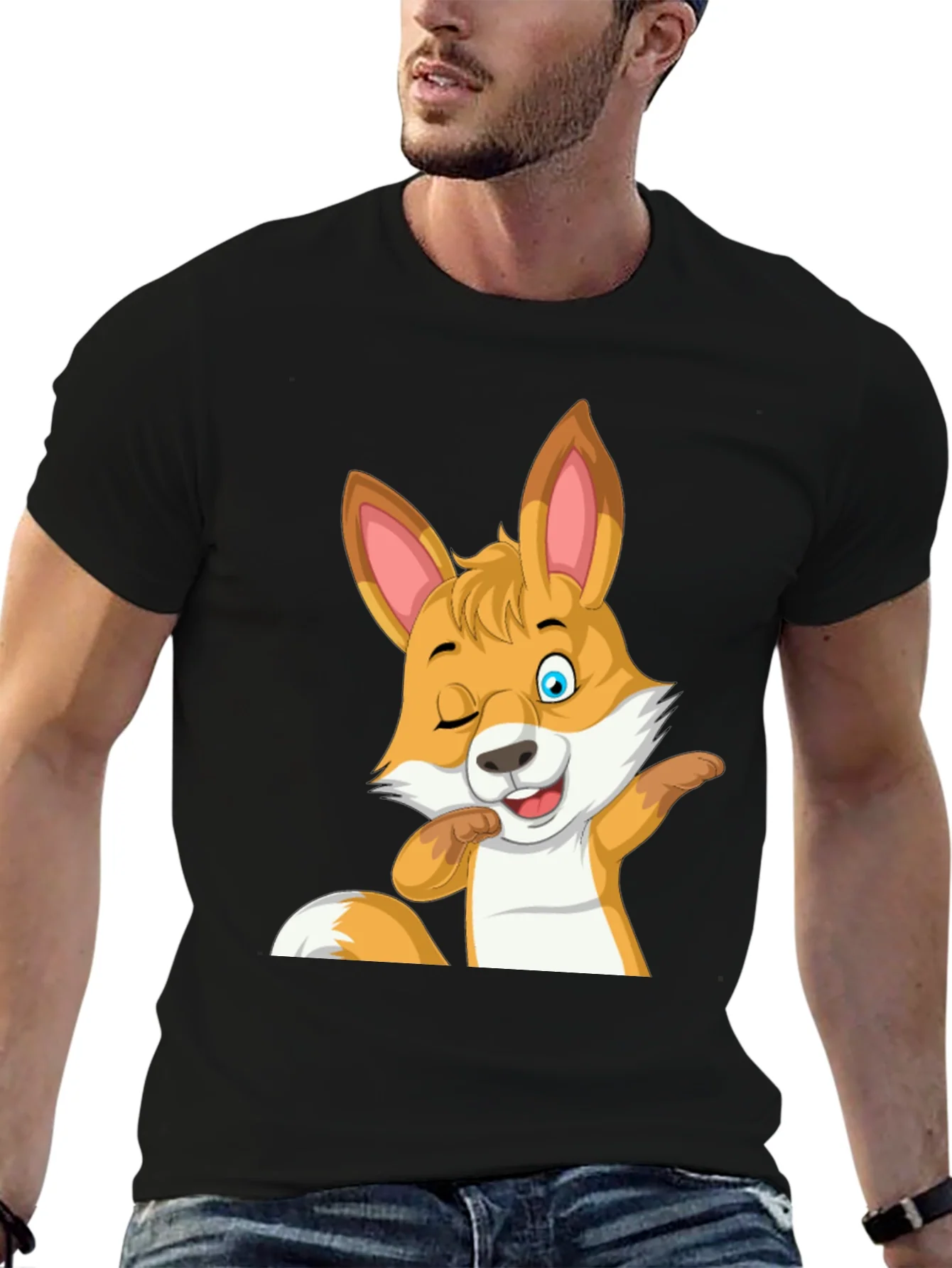 Funny Fox Wink Graphic T-Shirt