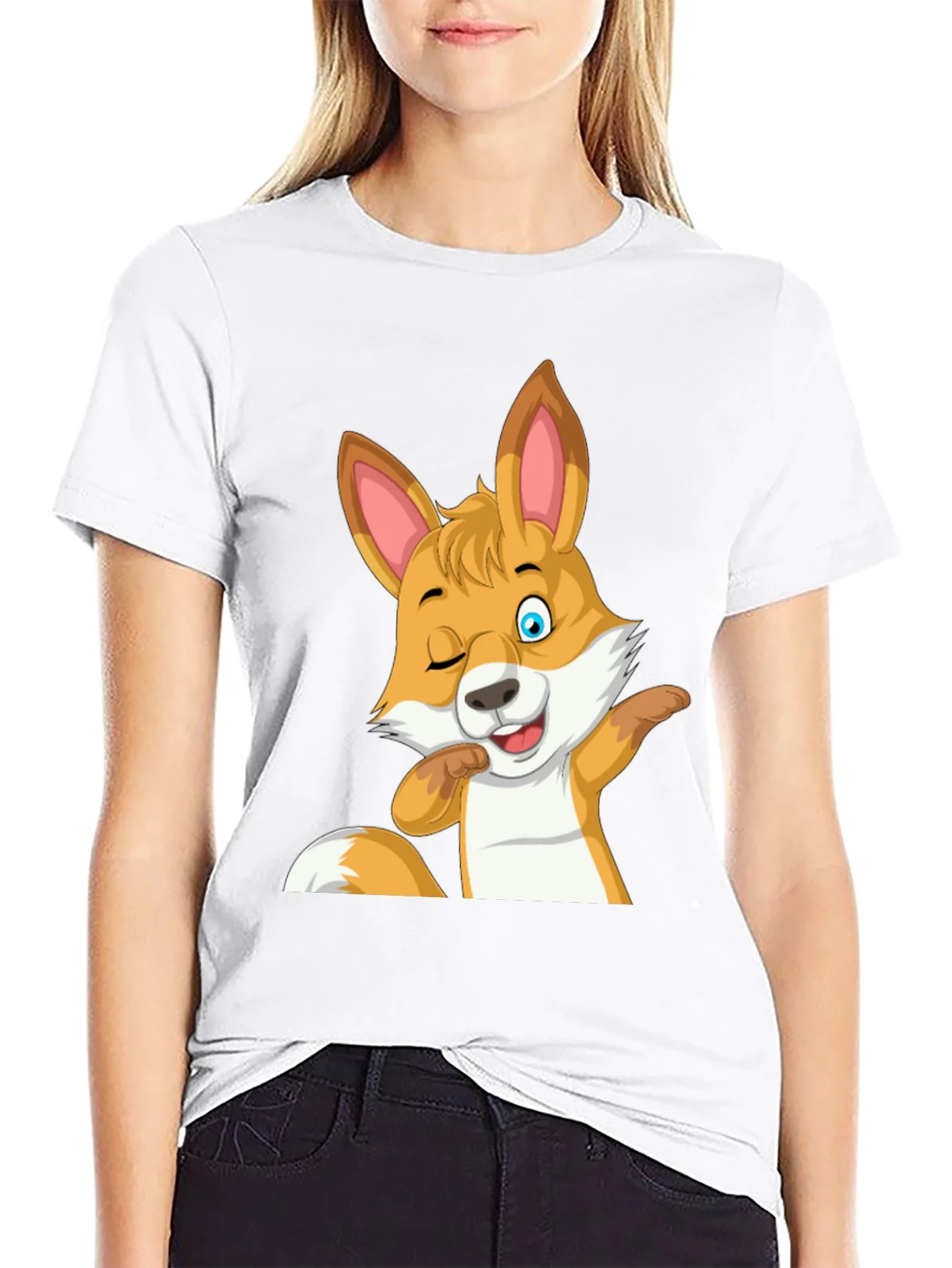 Funny Fox Wink Graphic T-Shirt