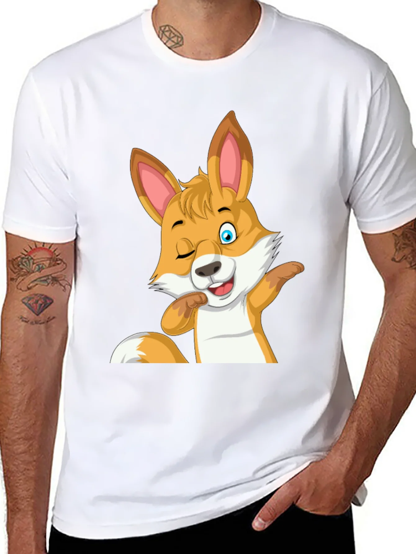 Funny Fox Wink Graphic T-Shirt