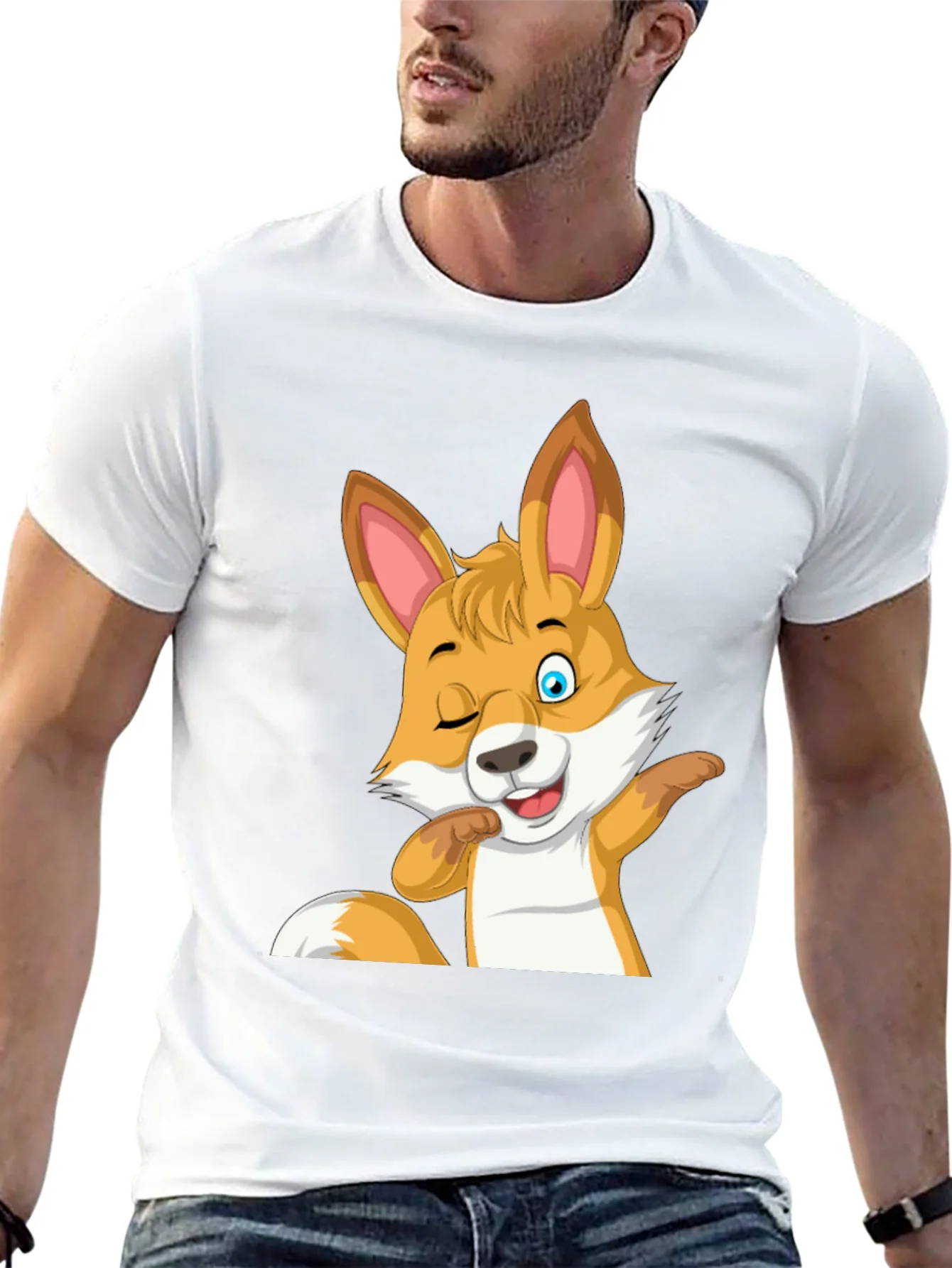 Funny Fox Wink Graphic T-Shirt